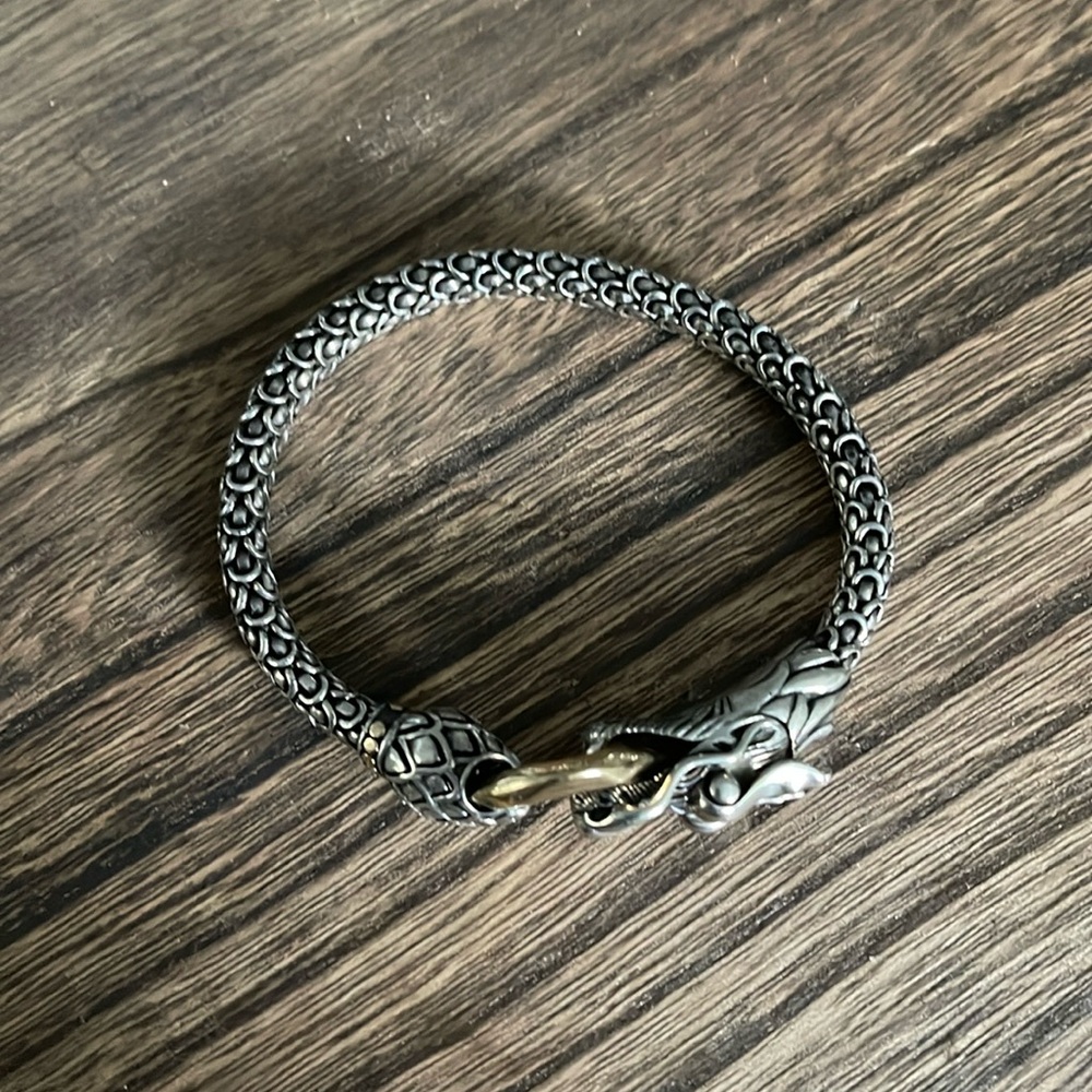 John Hardy Naga Bracelet, 18K gold, Sterling Silver